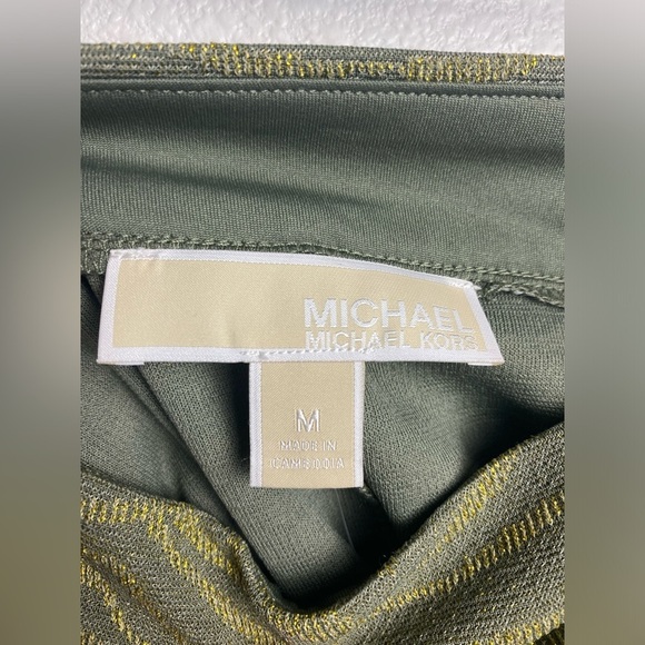 Michael Kors Army Green Shimmer Pencil Skirt, Medium, New - Picture 6 of 9